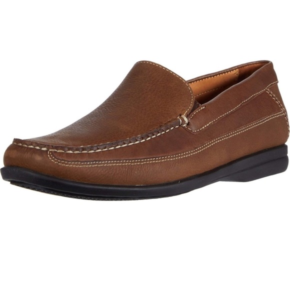 S39. NWT Johnston & Murphy Locklin Venetian TAN oiled Full Grain Leather⦠- Picture 2 of 9